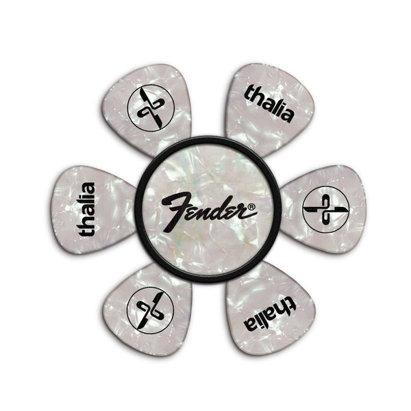 Thalia X Fender Pick Puck, Guitar Pick Holder, Mother of Pearl/Perine Logo