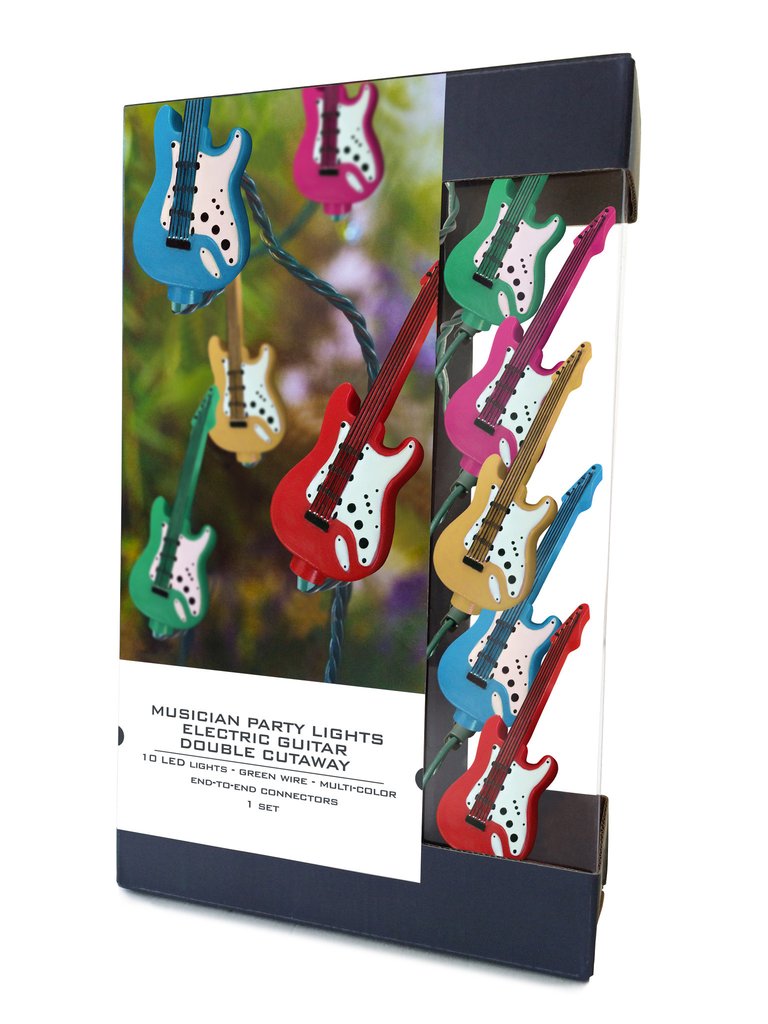 AXE HEAVEN LED Electric Strat Guitar Party/Christmas Lights 10-Lights-Per-Strand