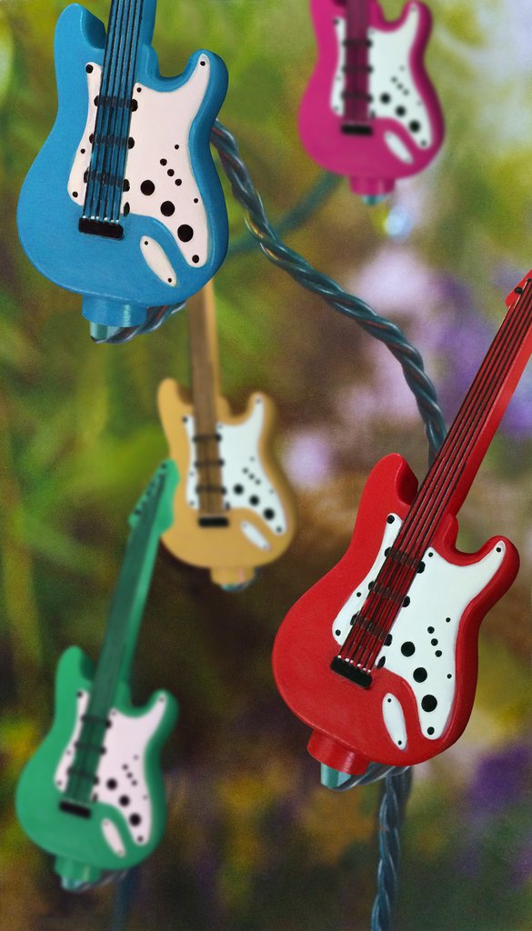 AXE HEAVEN LED Electric Strat Guitar Party/Christmas Lights 10-Lights-Per-Strand