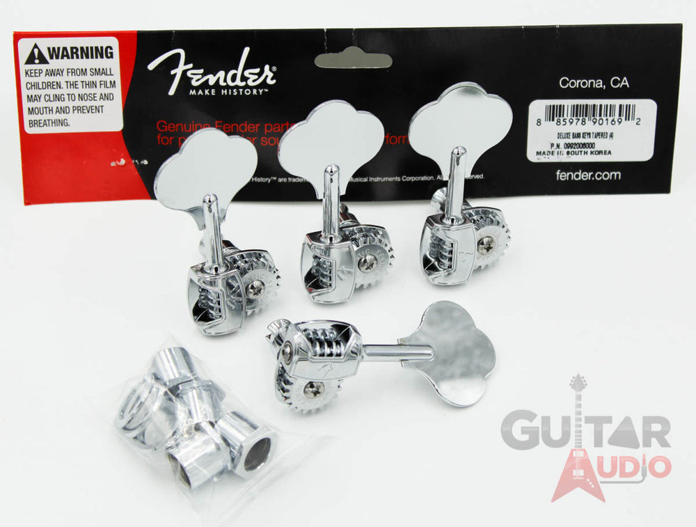 Genuine Fender Fluted American Deluxe P/Jazz Bass F Logo Tuners 099-2006-000