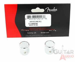 Genuine Fender '58 American Vintage Knurled Tele Dome Knobs (2) - CHROME