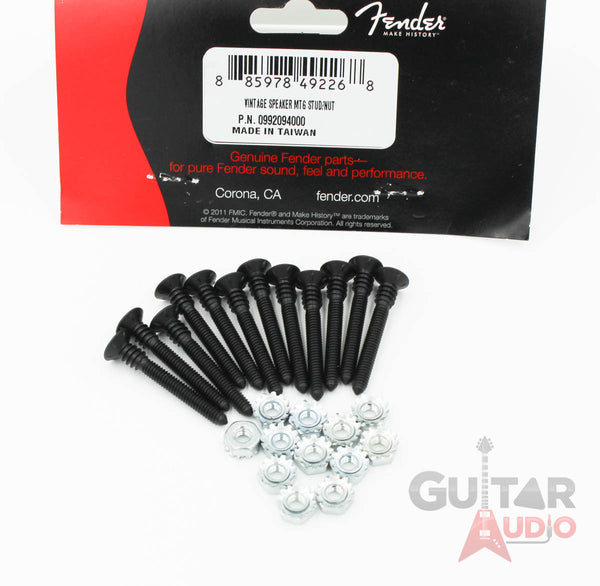 (12) Genuine Fender Amplifier Speaker Mounting Screws with Nuts, Amp Hardware