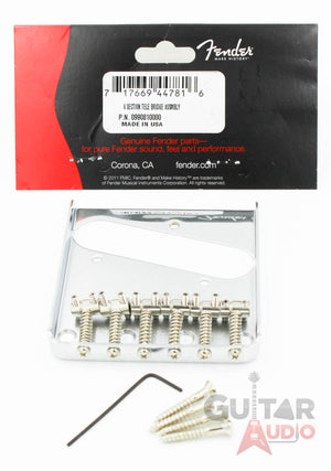 Genuine Fender Vintage-Style 6-Barrel-Saddle Telecaster/Tele Bridge - CHROME
