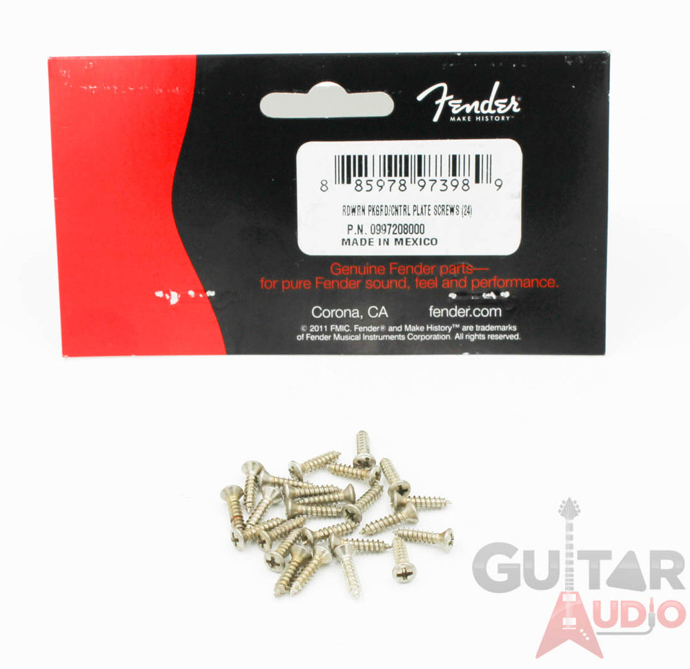 Genuine Fender ROAD WORN/Relic Aged Guitar Pickguard Screws (24) - 099-7208-000