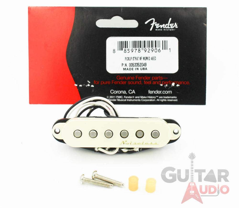 Genuine Fender Strat/Stratocaster Noiseless Neck/Middle Pickup - Aged White