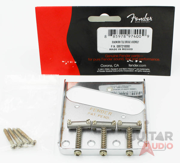 Genuine Fender ROAD WORN Aged Chrome Tele/Telecaster Bridge - 099-7210-000