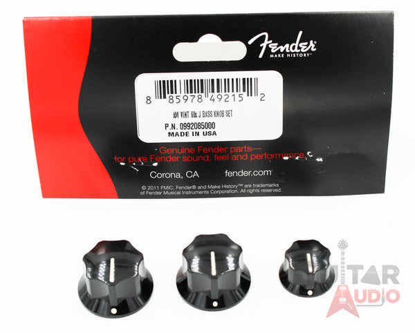 Genuine Fender Pure Vintage 60s Jazz Bass Guitar Knobs, Set of 3 - 099-2085-000