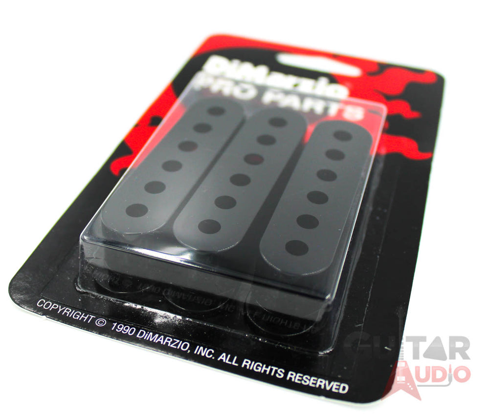 DiMarzio Pickup Covers Set of (3) for Fender Strat/Stratocaster - BLACK DM2001BK