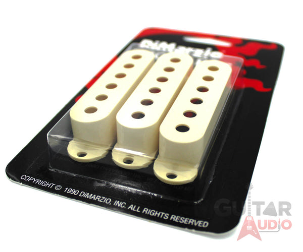 DiMarzio Pickup Covers, (3) for Fender Strat/Stratocaster - AGED WHITE DM2001AW