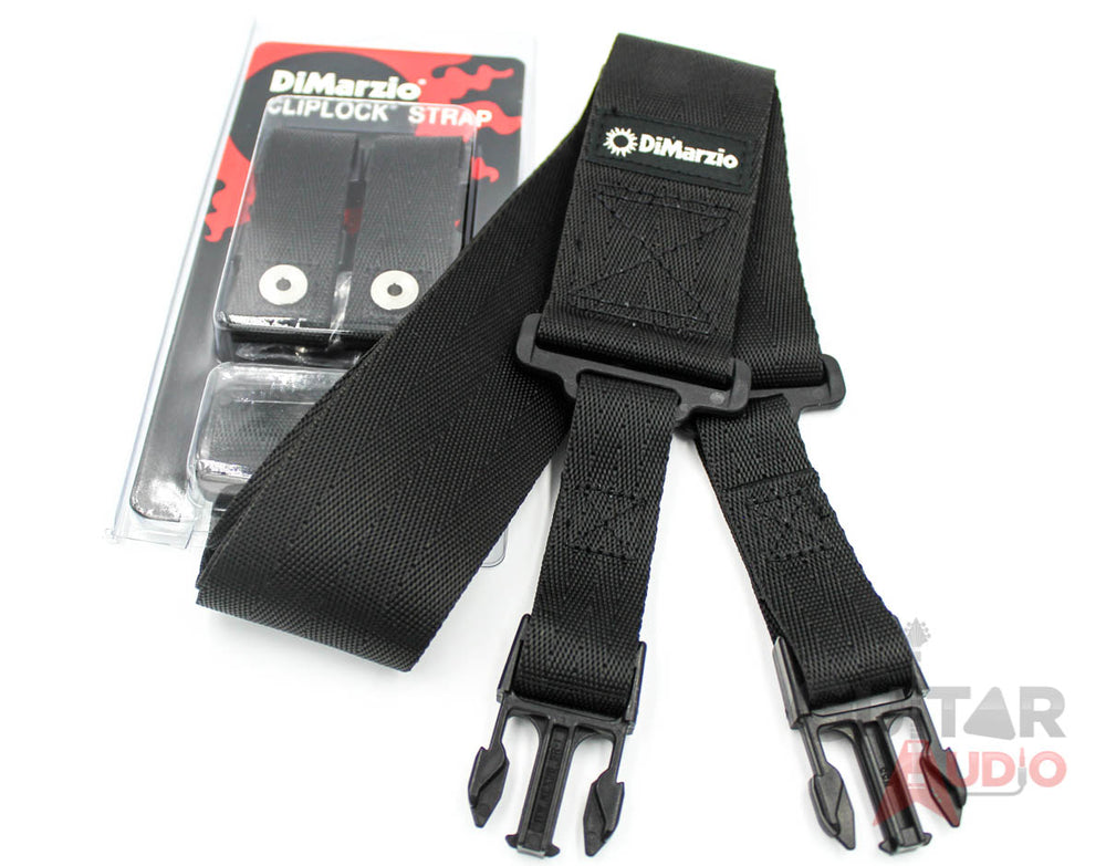 DiMarzio ClipLock Quick Release 2" Nylon Guitar Strap - BLACK, DD2200BK