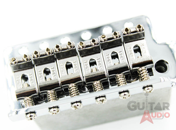Genuine Fender Big Block High/Hi-Mass Mexican Strat Chrome Tremolo Bridge w/Logo