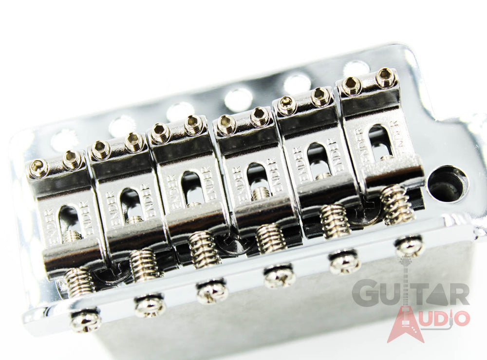 Genuine Fender Big Block High/Hi-Mass Mexican Strat Chrome Tremolo Bridge w/Logo