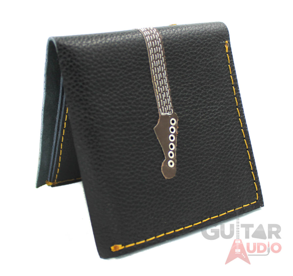 AXE HEAVEN Genuine Leather Yellow ST Electric Guitar Player Wallet Gift, GW-009