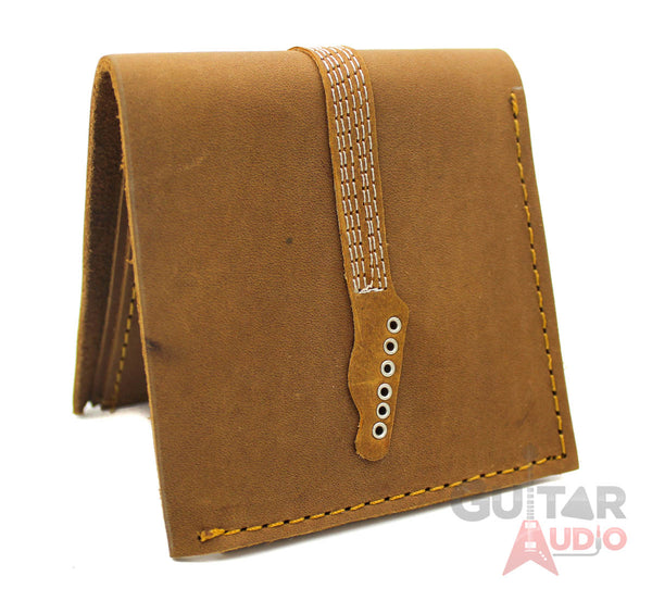 AXE HEAVEN Genuine Leather Brown Embossed Paisley Electric Guitar Wallet Gift