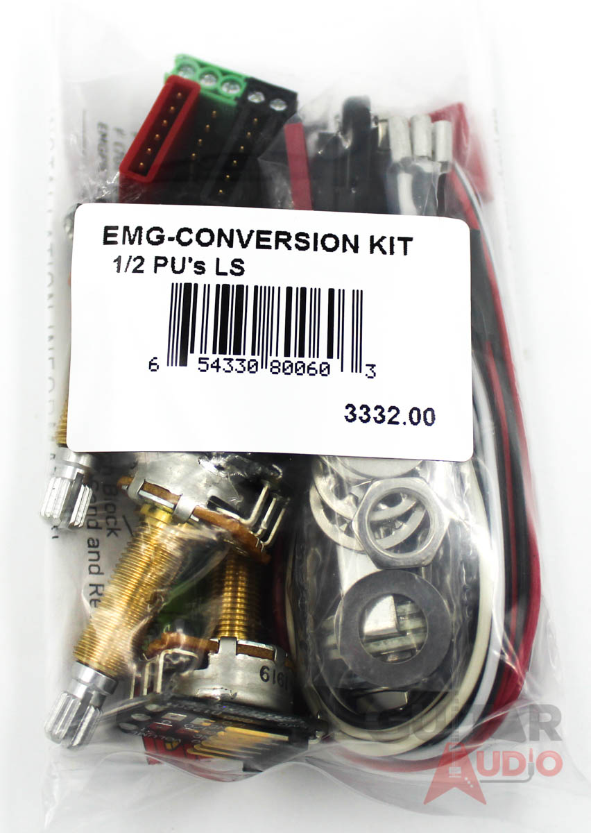 EMG 1 or 2 Pickups LONG SHAFT Conversion Wiring Kit, (3332.00)