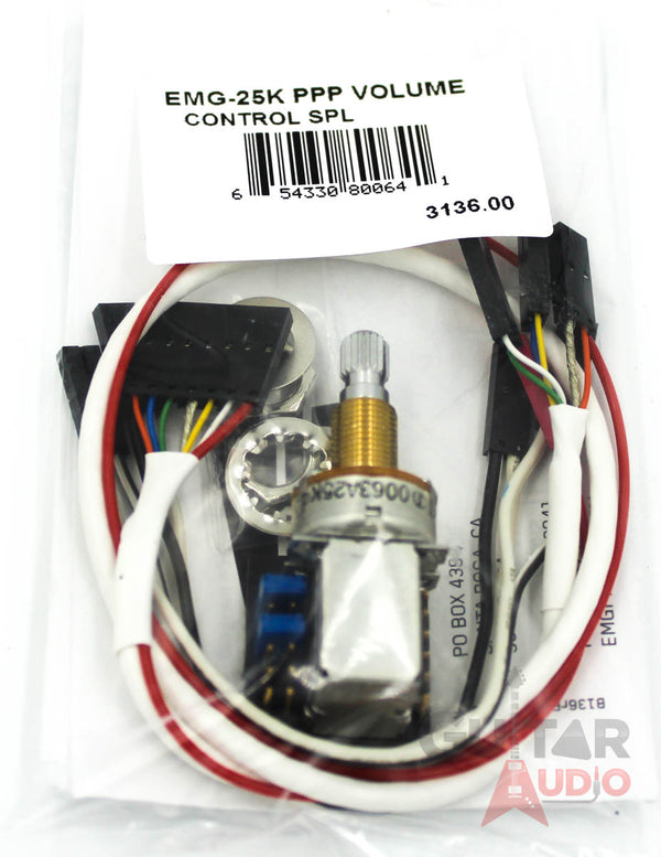 EMG 25k Solderless Push/Pull Volume Control SPLIT SHAFT Pot (3136.00)