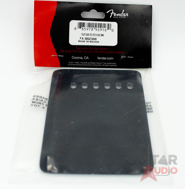 Genuine Fender 6-Hole Vintage Style Strat/Stratocaster Backplate 3-ply, BLACK