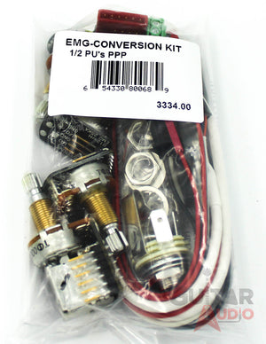 EMG 1 or 2 Pickups SHORT SHAFT Conversion Wiring Kit, PPP W/Push/Pull(3334.00)