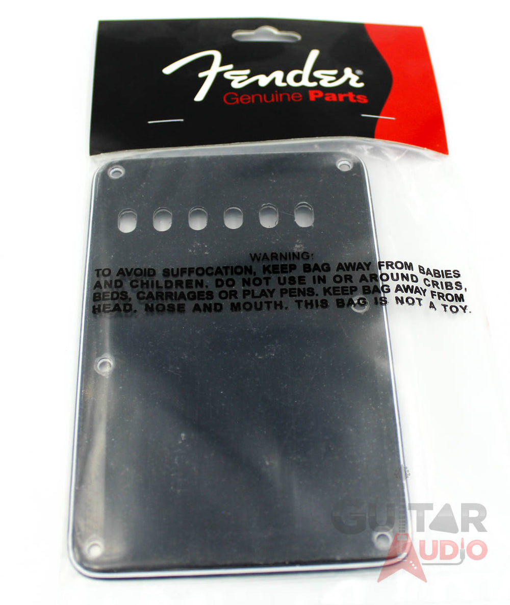 Genuine Fender 6-Hole Vintage Style Strat/Stratocaster Backplate 3-ply, BLACK