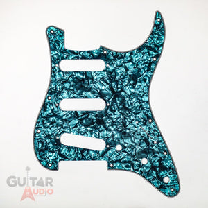 D'Andrea Pro Stratocaster HSS 11-Hole Pickguard, Aqua Pearl, DPP-ST-AQP-HSS