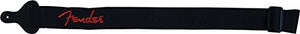 Genuine Fender 2" Black Poly Adjustable Guitar Strap with Red Fender Logo