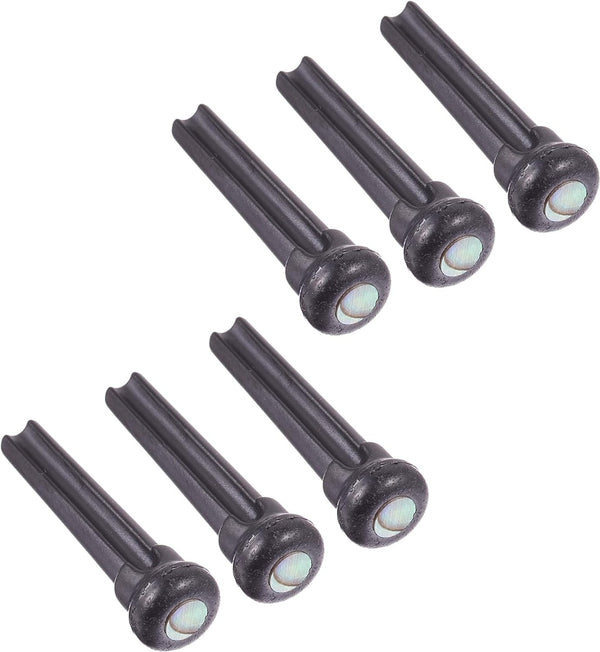 Graph Tech TUSQ Presentation Paua Shell Dot Inlay Black Acoustic Bridge Pins