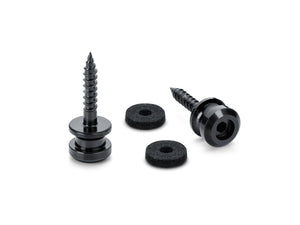 Genuine Schaller Germany S-Lock Straplock Replacement Buttons Pair, BLACK CHROME