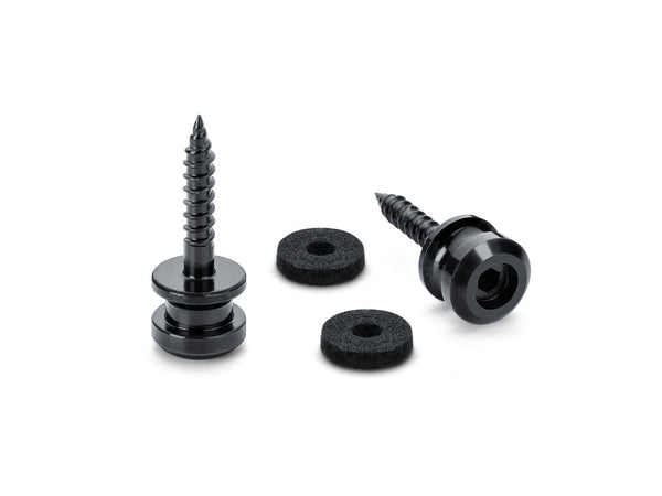 Genuine Schaller Germany S-Lock Straplock Replacement Buttons Pair, BLACK CHROME