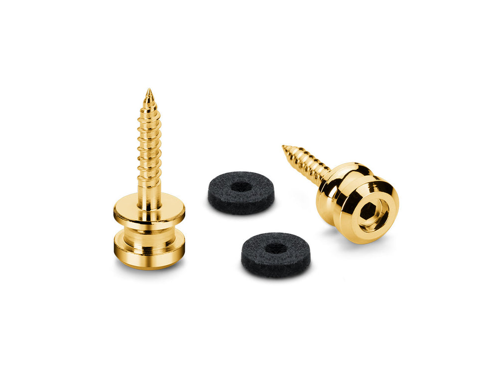 Genuine Schaller Germany S-Lock Straplock Replacement Buttons Pair, GOLD