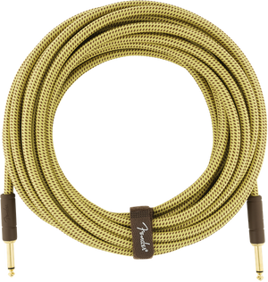 Fender Deluxe TWEED Electric Guitar/Instrument Cable, Straight Ends, 25' ft