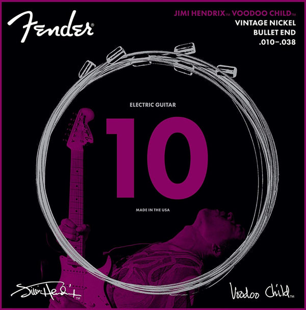 Fender Jimi Hendrix Voodoo Child BULLET-END NICKEL Electric Guitar Strings 10-38