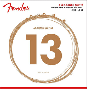 Fender 860M Phosphor Bronze Dura-Tone Acoustic Guitar Strings, MEDIUM 13-56
