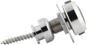 Genuine Jackson J LOGO CHROME Guitar Strat/Tele Straplocks Strap Locks Set