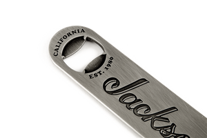 Jackson Logo Magnetized Hand Held Logo Bottle Opener, Guitar Player Gift