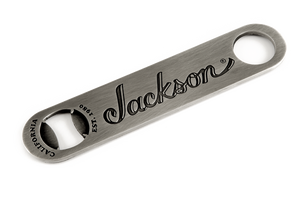 Jackson Logo Magnetized Hand Held Logo Bottle Opener, Guitar Player Gift