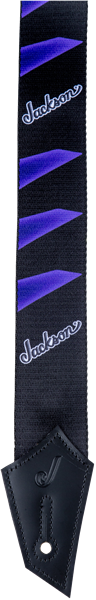 Genuine Jackson Logo Guitar Strap, Headstock Pattern, Black/Purple