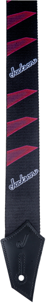 Genuine Jackson Logo Guitar Strap, Headstock Pattern, Black/Red
