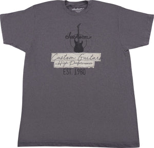 Jackson Custom Guitar T-Shirt, Charcoal, L (LARGE) 299-5274-606