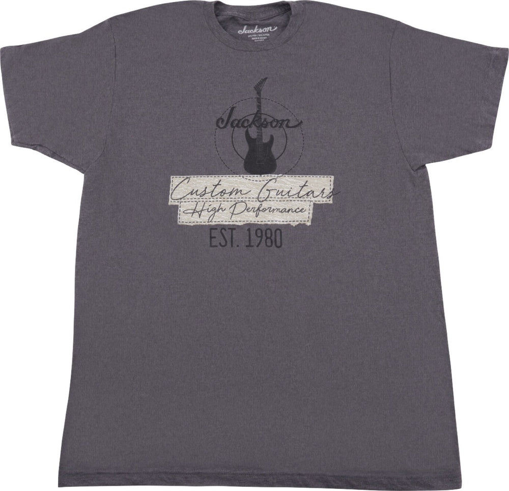 Jackson Custom Guitar T-Shirt, Charcoal, S (SMALL) 299-5274-406