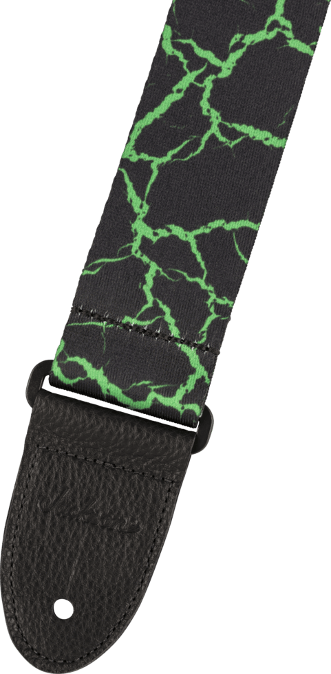Genuine Jackson Guitar Strap, 2" Poly Strap, Green Crackle
