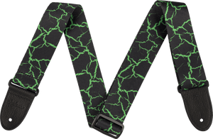 Genuine Jackson Guitar Strap, 2" Poly Strap, Green Crackle