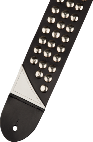 Jackson Stud Leather Strap, Black, 2.5"