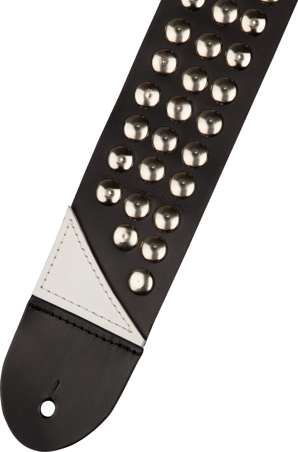 Jackson Stud Leather Strap, Black, 2.5"