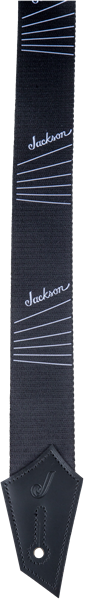 Genuine Jackson Logo Guitar Strap, String Pattern, Black/White
