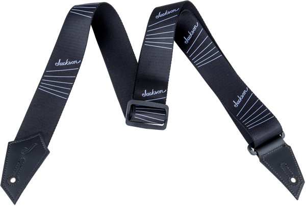 Genuine Jackson Logo Guitar Strap, String Pattern, Black/White