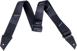 Genuine Jackson Logo Guitar Strap, String Pattern, Black/White