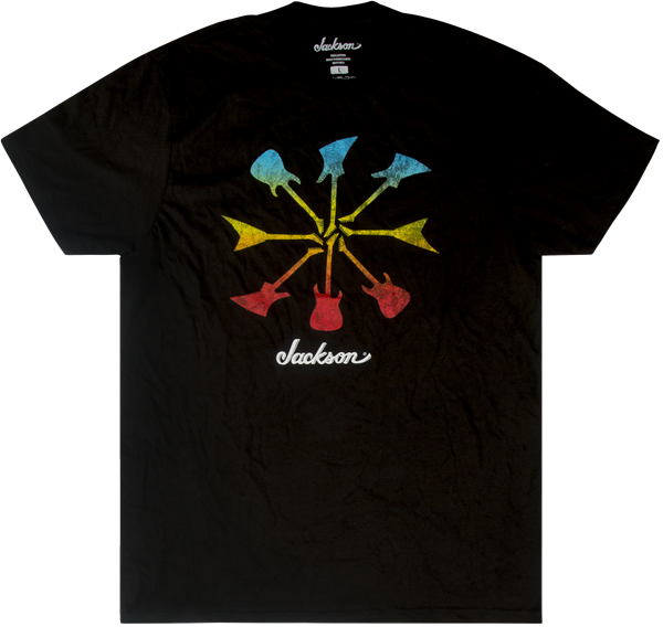 Jackson Guitars Guitar Shapes Logo Men's Tee T-Shirt, Black, EXTRA LARGE (XL)