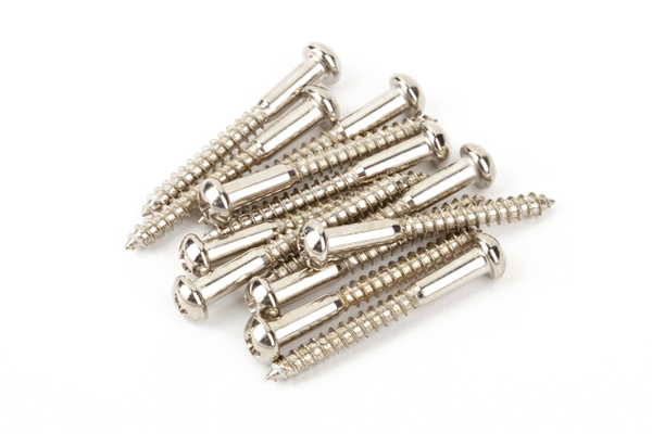 Genuine Fender (12) Nickel Bridge Mounting Screws for Vintage Strat/Stratocaster