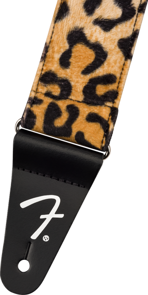 Fender Joe Strummer Signature Faux-Fur Leopard Print Guitar Strap