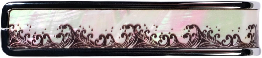 Thalia Deluxe Series Guitar Capo - White Pearl Waves, Chrome